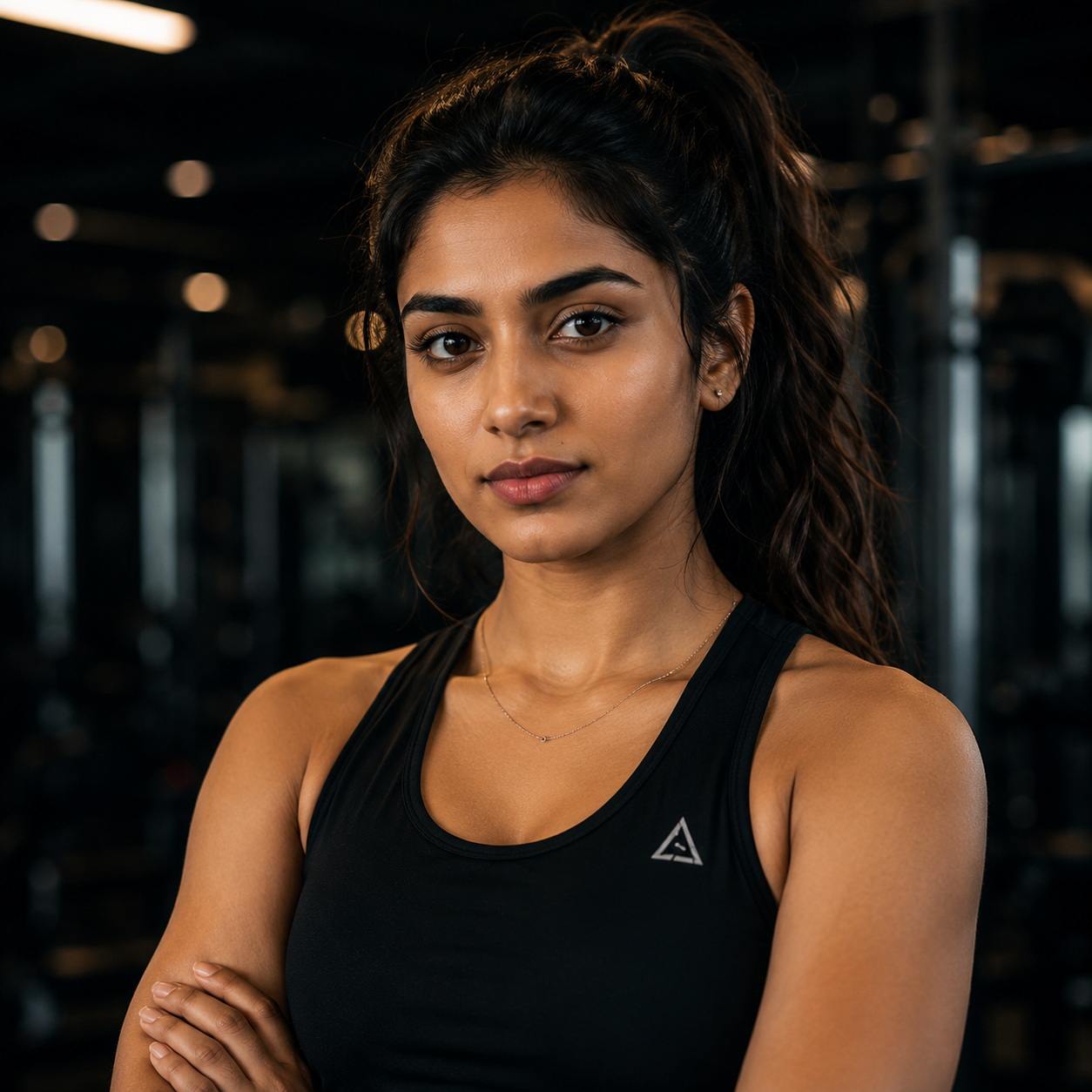 Professional female personal trainer at EliteCore Fitness Bangalore